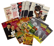 Lot of 11 Vinyl Records With Three Stooges Recordings for Children -- Circa 1960s With Curly Joe -- Plus Flyer Promoting Their Albums -- Not Played, But Albums Appear Very Good With Some Unopened
